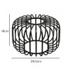 Emitto Industrial Ceiling Pendant Light Shade Black Metal Cage Lamp Shade 28.5cm