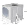 Skylos Cat Litter Box Foldable Entry Top Exit Anti Tracking Cat Litter Tray