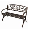 Levede Garden Bench,Butterfly Cast Iron Outdoor Bench,300kg Metal,Bronze