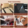 Skylos Dog Booster Car Seat Portable Travel Carrier Bed Basket Pet Puppy Brown