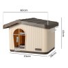 Skylos Plastic Dog House Pet Kennel Shelter for Small Medium Dogs Indoor Outdoor