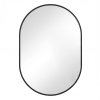 Yezi Wall Mirror 50x70cm Oval Bathroom Bedroom Vanity Make-up Mirror Aluminium