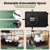 TOQUE Kitchen Dish Drainer Rack Extendable