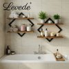 Levede Floating Shelves Hanging Rustic Brown Stylish Wall Storage 2 Set