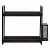 Levede Bathroom Organiser Countertop 2 Tier Perfume Skincare Storage Shelf Black