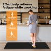 Marlow Kitchen Mat 2PCS Non Slip Woven Rubber Floor Mat Absorbent Runner BLack
