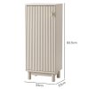 Levede Slim Bathroom Cabinet Tall Fluted Storage Cupboard Adjustable Shelf Cream