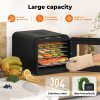 Spector Electric Food Dehydrator 6 Stainless Steel Trays Touch Control 72H Timer