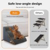 Skylos 3-Step Pet Stair Dog Ramp for Sofa Bed High Density Foam Non-Slip Ladder
