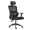 Office Computer Chair Mesh Ergonomic Lumbar Support Swivel with Armrest Headrest