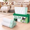 Skylos Cat Litter Bags XL Drawstring Heavy Duty 30 Pack 3 Rolls Easy Seal HDPE
