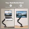 Levede Single Monitor Arm Tray Laptop Stand Adjustable Gas Desk Mount Black