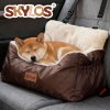 Skylos Dog Car Seat for Small Dogs & Cats Cosy Pet Travel Bed with Safety Leash