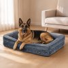Skylos Large Dog Bed Orthopedic Dog Bed Egg Foam Bolster Sofa Gray Household