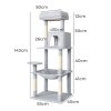 Skylos 143cm Cat Tree Multilevel Scratching Post Climbing Tower Activity Centre