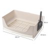 Skylos Rabbit Litter Tray Drawer Box Easy-Clean Secure for Indoor Cage Use Brown