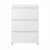 Levede Bedside Tables Side End Table White 3 Drawers Modern Storage Cabinet
