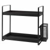 Levede Bathroom Organiser Countertop 2 Tier Perfume Skincare Storage Shelf Black