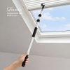 Levede Skylight Opener Telescopic Window Pole 1.1-2m Roof Window Aluminium Black