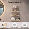Levede Wall Mounted Floating Shelves Set of 4 Rustic Display Shelf Solid Wood