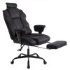Executive Ergonomic Office Chair Suede Fabric Wide Seat 155?? Recline Footrest