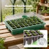 TOQUE Seed Trays 5Pc Clear View With Lids 40 Cell Propagators For Plants Green