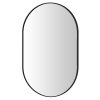 Yezi Wall Mirror 50x70cm Oval Bathroom Bedroom Vanity Make-up Mirror Aluminium