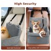 Skylos Dog Booster Car Seat Portable Travel Carrier Bed Basket Pet Puppy Grey