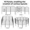 Levede 10 Pack Animal Barrier Metal Decorative Garden Fence Pet Border Outdoor