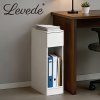 Levede Bedside Table Cabinet Narrow Slim Side Cabinet White Drawer Open Shelf