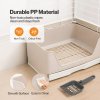 Skylos Rabbit Litter Tray Drawer Box Easy-Clean Secure for Indoor Cage Use Brown