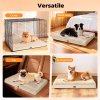 Skylos Pet Bed Large Washable Dog Cushion Crate Mattress Non Slip 90x60cm Soft