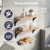 Levede Floating Shelves 6 Set Wood Shelves for Wall Brown Modern Storage Home