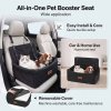 Skylos Large Dog Car Seat Booster Dual-Sided Plush Cool Bed Washable Black