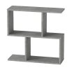 Narrow Side Table Slim End Sofa Table with Living Room Storage 20cm Modern Grey