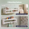 Levede Nursery Book Shelves Kids Wall Floating Shelf White Solid Wood 3 Pack