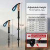 Mountview Trekking Poles Carbon Fibe Lightweight Hiking Sticks 2PC Black