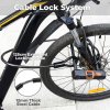Bike Lock Combination, D Lock with Cable, 4 Digit Alloy Steel, Black Orange