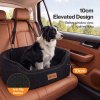 Skylos Dog Car Seat Large Booster Bed for Cars Travel SUV Black Soft Oxford