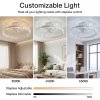 Emitto LED Ceiling Fan Light Dimmable 6 Speed Lamp Living Room with Remote APP