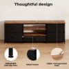 Levede TV Stand Cabinet Entertainment Unit Stand 140cm 5 Drawers Storage Shelves
