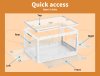 Levede 2X Folding Storage Container Large with Lid Stackable on Wheel Plastic