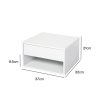 Levede Bedside Table Floating Set of 2 Wall Mounted Drawer Open Shelf White