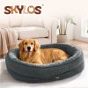 Skylos Orthopedic Plush Dog Bed Soft Washable Pet Bed Grey Cosy Cushion XXL Size