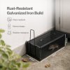 TOQUE Humane Mouse Traps Live Catch Rodent Trap Auto Lock For outdoor Black 2pc