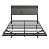 Levede Floating Bed Frame Double LED Lights Upholstered USB Storage Headboard