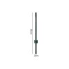 Metal Fence Posts 3Ft 10Pc Set U Shape Powder Coated for Garden Boundary Green