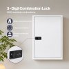 Levede Medicine Cabinet Lockable Storage Box Wall Mounted Metal Home White