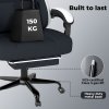 Levede Office Desk Chair Fabric Gaming Recliner Adjustable Height Swivel Black