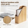 Levede Bamboo File Rack Wooden Magazine Holder A4 Document Office Desk Organiser